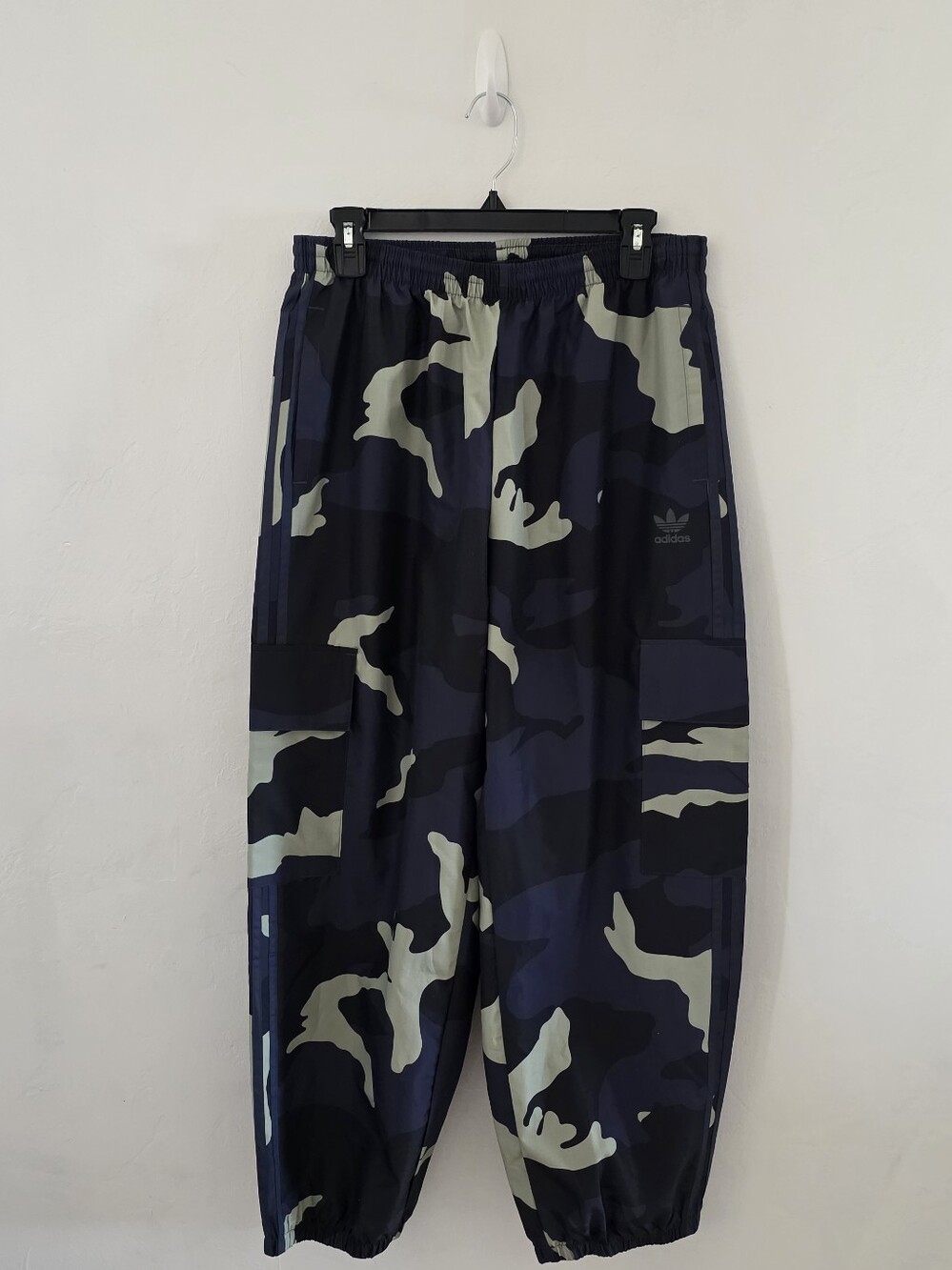 Adidas Originals Graphics Camo Nylon Cargo Pants - Night Sky Blue - Men's Medium